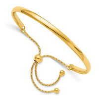 Load image into Gallery viewer, Sterling Silver Gold-plated Polished Adjustable Bangle
