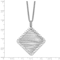 Load image into Gallery viewer, Sterling Silver Rhodium-plated CZ Necklace
