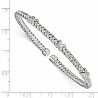 Load image into Gallery viewer, Sterling Silver Rhodium-plated CZ Woven Cuff
