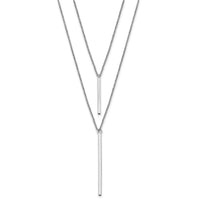Load image into Gallery viewer, Sterling Silver RH-plated Two Strand w/2in ext. Necklace

