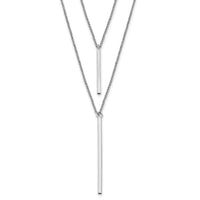 Load image into Gallery viewer, Sterling Silver RH-plated Two Strand w/2in ext. Necklace

