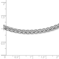 Load image into Gallery viewer, Sterling Silver RH-plated Flat D/C Spiga Necklace
