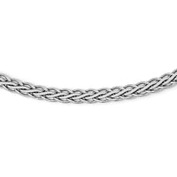 Load image into Gallery viewer, Sterling Silver RH-plated Flat D/C Spiga Necklace
