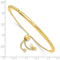 Load image into Gallery viewer, Sterling Silver Gold-plated Beaded Adjustable Bracelet
