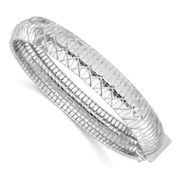 Load image into Gallery viewer, Sterling Silver Polished and Textured Dome Bracelet
