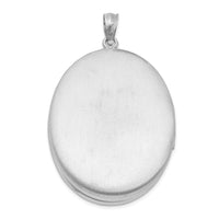 Load image into Gallery viewer, Sterling Silver Rhod-plated Enameled Floral Grandma 34mm Oval Locket

