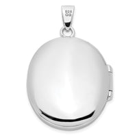 Load image into Gallery viewer, Sterling Silver Rhodium-plated Fancy CZ Oval Locket
