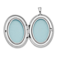 Load image into Gallery viewer, Sterling Silver RH 26mm Satin / Polished Enameled Flower D/C Oval Locket
