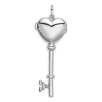 Load image into Gallery viewer, Sterling Silver Rhodium-plated Locket Key Pendant

