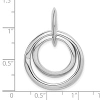 Load image into Gallery viewer, Sterling Silver Rhodium-plated Diamond accent Multi Circular Pendant
