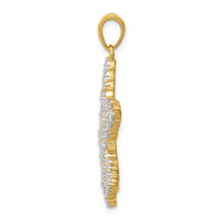 Load image into Gallery viewer, Sterling Silver Flash Gold-Plated and CZ Starfish Pendant
