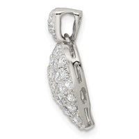 Load image into Gallery viewer, Sterling Silver Rhodium-plated CZ Puffed Heart Pendant

