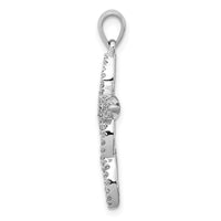 Load image into Gallery viewer, Sterling Silver Rhodium-plated Diamond Pendant
