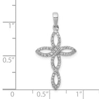 Load image into Gallery viewer, Sterling Silver Rhodium-plated Diamond Pendant
