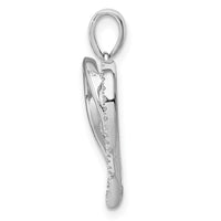Load image into Gallery viewer, Sterling Silver Rhodium Diam. Heart Pendant
