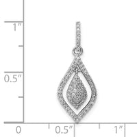 Load image into Gallery viewer, Sterling Silver Rhodium Diam. Fashion Pendant
