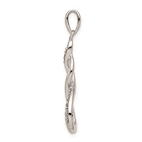 Load image into Gallery viewer, Sterling Silver Rhodium Diam. Figure 8 Pendant
