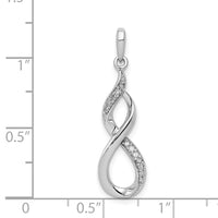 Load image into Gallery viewer, Sterling Silver Rhodium Diam. Figure 8 Pendant
