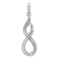Load image into Gallery viewer, Sterling Silver Rhodium Diam. Figure 8 Pendant
