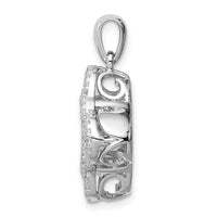 Load image into Gallery viewer, Sterling Silver Platinum-plated Vibrant CZ Pendant
