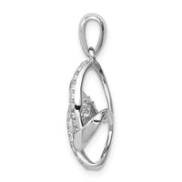 Load image into Gallery viewer, Sterling Silver Platinum-plated Vibrant CZ Pendant
