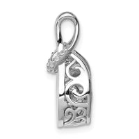 Load image into Gallery viewer, Sterling Silver Platinum-plated Vibrant CZ Knot Pendant
