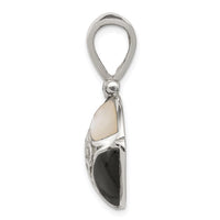 Load image into Gallery viewer, Sterling Silver Black Onyx &amp; Mother Of Pearl Pendant
