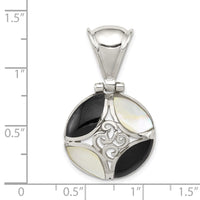 Load image into Gallery viewer, Sterling Silver Black Onyx &amp; Mother Of Pearl Pendant
