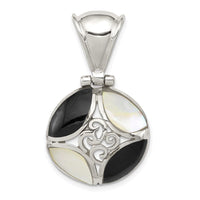 Load image into Gallery viewer, Sterling Silver Black Onyx &amp; Mother Of Pearl Pendant
