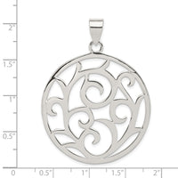Load image into Gallery viewer, Sterling Silver Fancy Round Pendant
