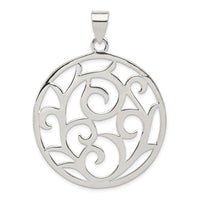 Load image into Gallery viewer, Sterling Silver Fancy Round Pendant
