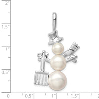 Load image into Gallery viewer, Sterling Silver FW Cultured Pearl Snowman Pendant
