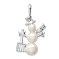 Load image into Gallery viewer, Sterling Silver FW Cultured Pearl Snowman Pendant
