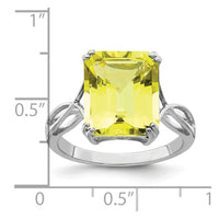 Load image into Gallery viewer, Sterling Silver Rhodium Lemon Quartz Ring
