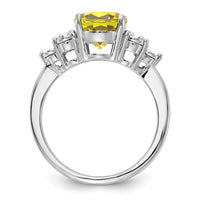 Load image into Gallery viewer, Sterling Silver Rhodium Diam. &amp; Lemon Quartz Ring
