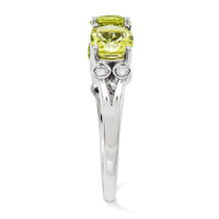 Load image into Gallery viewer, Sterling Silver Rhodium-plated Diamond &amp; Lemon Quartz Ring
