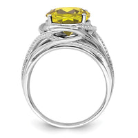Load image into Gallery viewer, Sterling Silver Rhodium Lemon Quartz Ring

