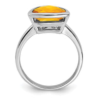 Load image into Gallery viewer, Sterling Silver Rhodium Citrine Ring
