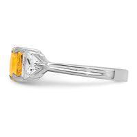 Load image into Gallery viewer, Sterling Silver Rhodium Citrine ring
