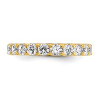 Load image into Gallery viewer, Sterling Shimmer Sterling Silver Gold-tone Flash Gold-plated 3mm CZ 20 Stone Eternity Band
