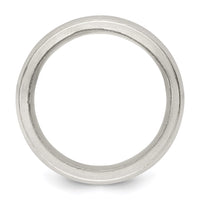 Load image into Gallery viewer, Sterling Silver 9mm Satin Half Round with Edge Lines Size 12 Band

