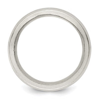 Load image into Gallery viewer, Sterling Silver 9mm Satin Half Round with Edge Lines Size 11 Band
