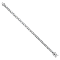Load image into Gallery viewer, Sterling Shimmer Sterling Silver Rhodium-plated CZ 59 Stone 7.25 inch Bracelet
