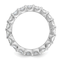 Load image into Gallery viewer, Sterling Shimmer Sterling Silver Rhodium-plated 3.5mm CZ 18 Stone Eternity Band

