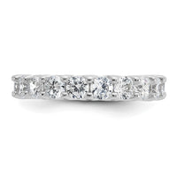 Load image into Gallery viewer, Sterling Shimmer Sterling Silver Rhodium-plated 3.5mm CZ 18 Stone Eternity Band
