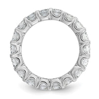 Load image into Gallery viewer, Sterling Shimmer Sterling Silver Rhodium-plated 3.75mm CZ 17 Stone Eternity Band
