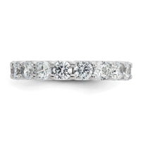 Load image into Gallery viewer, Sterling Shimmer Sterling Silver Rhodium-plated 3.75mm CZ 17 Stone Eternity Band
