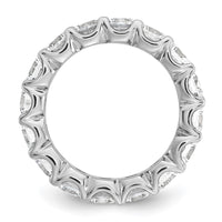 Load image into Gallery viewer, Sterling Shimmer Sterling Silver Rhodium-plated 4.25mm CZ 15 Stone Eternity Band
