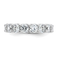 Load image into Gallery viewer, Sterling Shimmer Sterling Silver Rhodium-plated 4.25mm CZ 15 Stone Eternity Band
