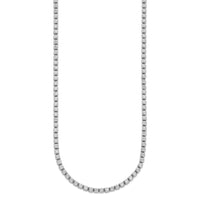 Load image into Gallery viewer, Sterling Shimmer Sterling Silver Rhodium-plated Bezel Set 1.7mm CZ 159 Stone 20 inch Necklace
